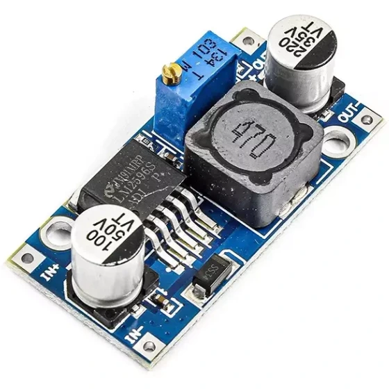 ماژول رگولاتور DC-DC کاهنده 3 آمپر LM2596S با امکان کنترل ولتاژ خروجی